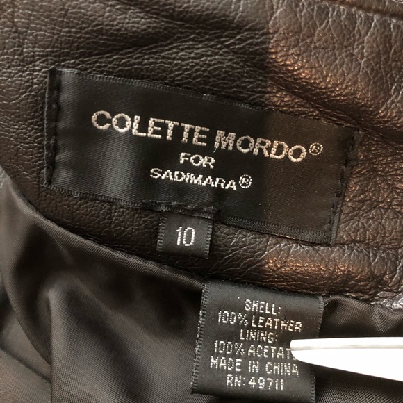 003 COLETTE MORDO SADMARA SOFT BLACK LEATHER SKIRT BACK ZIPPER FRONT SLIT SZ10 - Picture 2 of 10